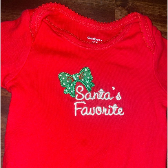 3-6M Baby Girl Christmas Long Sleeve Body Suits (Set of 2) - Picture 4 of 12